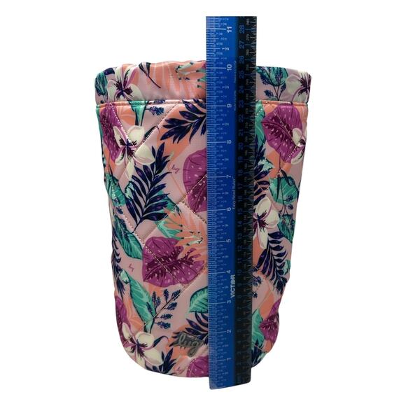 Lug Tumbler Bag Azalea Pink Floral Travel Toiletry Artist Supply Wipe Clean New - Picture 12 of 14